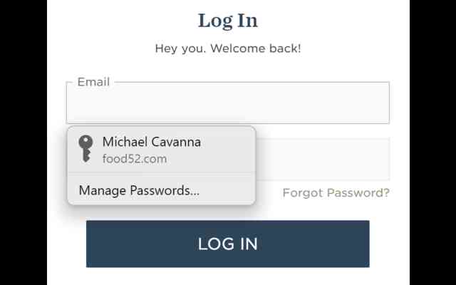 credit:iCloud Passwords Extension